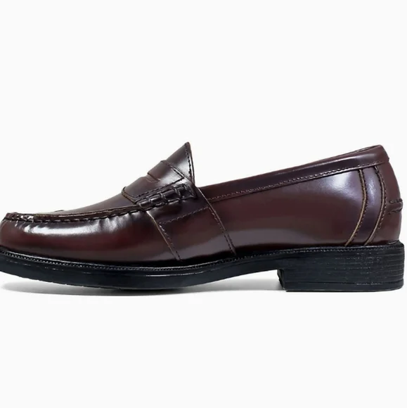 Nunn Bush® Lincoln Men's Penny Loafers Burgundy color - Picture 5 of 6
